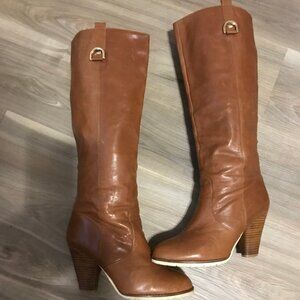 Covis Ladies Tall Tan Leather Boots Size 38